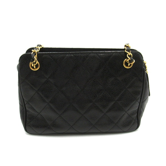 Chanel Skin Shoulder Black Bag Chain Caviar - Picture 1 of 10